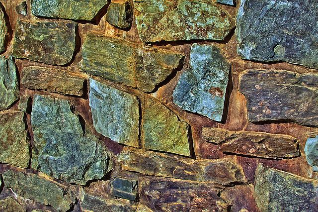 A close up of a rock wall