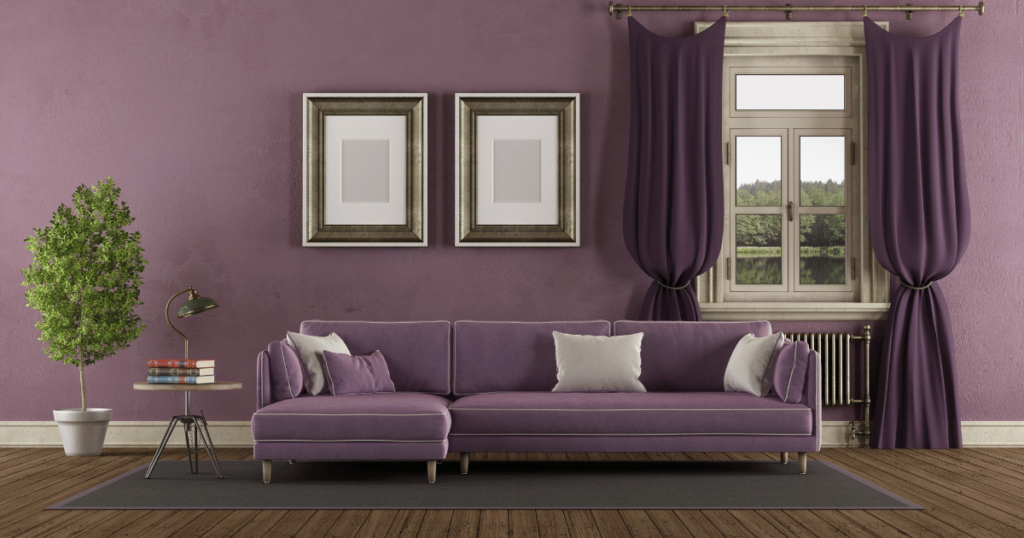 Add a pop of purple for a regal touch Room