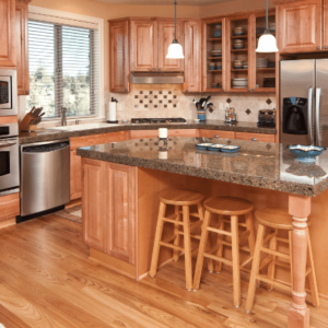 kitchen wood cabinets color scheme